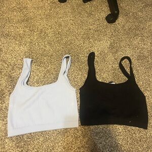 Zara Crop Tops in Light Blue and Black